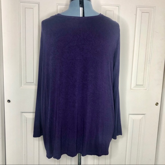 🌵Michel Studio BlackBerry Dot Mesh Detail Top 4X - Picture 3 of 8